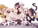  1girl 5girls all_fours anal_insertion angry_face animal_ears animal_print ass bell bell_collar big_breasts biting black_hair black_sclera blake_belladonna blonde_hair blue_eyes body_writing breast_grab breast_milk breast_squeeze breasts cat_tail chain choker collar cow_bell cow_girl cow_horns cow_print cow_print_elbow_gloves cow_print_thighhighs cuffs defeated elbow_gloves femdom femsub forced_kiss functionally_nude gloves groping high_resolution horns huge_breasts insertion lactation large_ass latex_gloves latex_thighhighs lezdom licking_lips lip_biting long_hair medium_breasts milk_squirt milking multicolored_hair multiple_doms multiple_girls nekomimi nopan nude nude_female prosthesis prosthetic_arm purple_eyes red_eyes red_hair reqqles restraints ruby_rose rwby salem_(rwby) shackled shackles short_hair silver_eyes stockings tail tally tongue tongue_out two-tone_hair very_long_hair weiss_schnee white_hair yang_xiao_long yellow_eyes yuri 