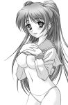  1girl breasts kousaka_tamaki monochrome school_uniform serafuku solo tamaki_kousaka to_heart_2 