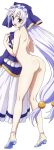  1girl ass back bare_back blush breasts embarrassed eris_(konosuba) feet female female_only frills from_behind hair_ornament high_heels high_resolution holding_dress kono_subarashii_sekai_ni_shukufuku_wo! long_hair looking_at_viewer looking_back nipples nude nude_filter nudist open_mouth purple_eyes purple_hair sandals shoes silver_hair small_breasts small_nipples solo standing surprised sweatdrop thighs third-party_edit uncensored very_long_hair white_background white_hair 