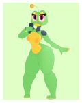  animatronic breasts five_nights_at_freddy&#039;s freddy_fazbear&#039;s_pizzeria_simulator green_skin happy_frog_(fnaf) mechanophilia robot thick_thighs ultimate_custam_nights 