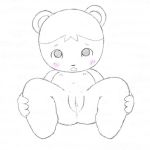 1girl animal_crossing bluebear_(animal_crossing) blushing m nintendo pussy spread_legs video_game_character video_game_franchise
