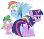  angry ass clothes friendship_is_magic happy heart my_little_pony panties pony rainbow_dash spike_(mlp) twilight_sparkle 