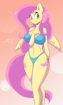  belly bikini breasts cutie_mark fluttershy_(mlp) friendship_is_magic midriff my_little_pony navel pony 