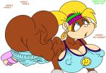  ass big_breasts breasts clothes donkey_kong_(series) erect_nipples female habbodude hips horny kong large_ass monkey nintendo nipples nude pants round_ass slut solo text tiny_kong virus-20 whore wide_hips 