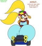  ass clothes donkey_kong_(series) female habbodude hips kong large_ass monkey nintendo pants round_ass solo super_mario_bros. text tiny_kong virus-20 wide_hips 
