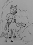 1girl anthro anthro_on_feral canine deer doe feral forest from_behind_position male male/female rdk spring