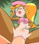  1boy 1girl animated clitoris deep_penetration dixie_kong donkey_kong_(series) furry gif large_insertion loop minus8 nintendo outdoors penis pov pussy sex stomach_bulge uncensored vaginal 