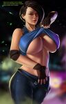  1girl abs alternate_breast_size big_breasts breasts cleavage clothed_female curvy deviantart female_focus female_only huge_breasts hyper hyper_breasts jill_valentine looking_at_viewer mature mature_female patreon resident_evil resident_evil_3 resident_evil_3_remake shirt_lift short_hair solo_female solo_focus text thick_thighs uncensored under_boob url v1mpaler video_game_character video_game_franchise watermark wide_hips 
