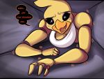  2014 animatronic avian bird breasts chicken cleavage clothed clothing english_text female five_nights_at_freddy&#039;s five_nights_at_freddy&#039;s_2 jaeh machine mechanical robot smile solo text toy_chica 