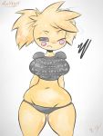  animatronic ass big_ass big_breasts breasts bursting_clothes clothing dullvivid female five_nights_at_freddy&#039;s five_nights_at_freddy&#039;s_2 machine mechanical navel neo_chica panties pigtails robot shirt toy_chica underwear wide_hips 