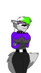 big_breasts canine five_nights_at_freddy&#039;s:_security_breach green_hair huge_breasts nipples_visible_through_clothing roxanne_wolf_(fnaf) video_game_character wolf yellow_eyes