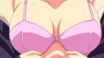  1girl animated animated_gif big_breasts bouncing_breasts bra breasts close-up gif large_breasts lowres nipples open_bra pink_bra seikon_no_qwaser teresa_beria underwear undressing 