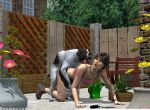  3d animal backyard dog female nude sex zoo 