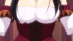  aneimo animated animated_gif big_breasts black_hair bouncing_breasts breasts flashing gif long_hair nipples shirakawa_saori undressing 