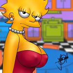  breasts lisa_simpson tagme the_simpsons yellow_skin 