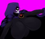 1girl alternate_breast_size behemaid big_breasts dc_comics female_focus female_only goth goth_girl huge_breasts massive_breasts purple_hair rachel_roth raven_(dc) skin_tight skintight_suit teen_titans tight_clothing yeehawt0wn