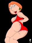  ass bra erect_nipple family_guy lois_griffin one_breast_out panties thighs 