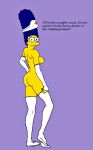  breasts gloves homerjysimpson marge_simpson nipples purple_background stockings the_simpsons yellow_skin 