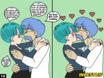  age_difference aqua_hair big_breasts blue_eyes breasts bulma bulma_briefs daddy daughter doctor dr._briefs dragon_ball_z father_and_daughter female gloves hair incest incestus inzest_ball_z kiss mr._briefs short_hair 