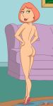 ass bivouac earrings family_guy green_eyes high_heels legs lois_griffin long_legs phillipthe2 red_hair red_lipstick sideboob solo