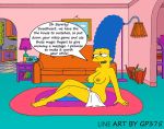 breasts erect_nipples gp375 marge_simpson nude the_simpsons thighs towel