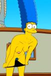  breasts homerjysimpson marge_simpson nipples panties pubic_hair pussy the_simpsons yellow_skin 