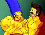  ass breasts marge_simpson nude paizuri penis the_simpsons yellow_skin 