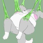  figure furry glued goo green obese plump stick stuck wolf_girl 