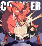  1boy1girl 1girl 2023 2d 2d_(artwork) anthro baiken big_breasts big_breastss blush breasts bukkake cleavage clothed clothing cum cum_bubble cum_drip cum_explosion cum_on_body cum_on_breasts cum_on_upper_body cumshot curvy disgusted excessive_cum excessive_genital_fluids female_focus female_on_top femdom fingerless_gloves furry furry_male genital_fluids genitals gloves guilty_gear hair high_res high_res human_on_anthro light-skinned_female light_skin linhe_(mklancer00) long_hair looking_at_cumshot male male/female mklancer00 one_arm paizuri paizuri paizuri_lead_by_female penis penis_between_breasts pov pov_paizuri pubic_hair purple_fur red_eyes red_hair rope rope_around_thigh scar scar_across_eye tied tied_down top_heavy 