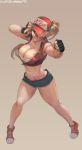  1girl big_breasts bimbo breasts cleavage cutesexyrobutts female_only genderswap hourglass_figure king_of_fighters looking_at_viewer snk snk_heroines:_tag_team_frenzy terry_(snk_heroines:_tag_team_frenzy) terry_bogard voluptuous 