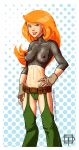  breasts callmepo gloves kim_possible kimberly_ann_possible leggings nipples panties see-through_clothes 