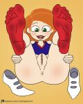  anus dirty_socks disney disney_channel foot_fetish green_eyes kim_possible kimberly_ann_possible legs_up mr._chase_comix pussy red_socks redhead shoes 