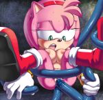  1girl amy_rose anal apostle_(artist) blue_tentacle boots breasts double_penetration furry gloves green_eyes headband navel nipples nude open_mouth pink_hair sega sex short_hair sonic_(series) spread_legs teeth tentacle uncensored vaginal 