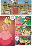  angry blonde_hair bowser breasts castle comic crown glasses nintendo peach&#039;s_tail_of_escape phone princess_peach super_mario_bros. 