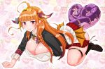  1girl big_breasts breasts doggy_position dragon_girl dragon_horns dragon_tail high_resolution hololive horns kiryuu_coco long_hair monster_girl orange_hair smile tail virtual_youtuber 