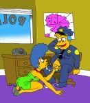 cheating_wife chief_wiggum dennis_clark marge_simpson the_simpsons yellow_skin