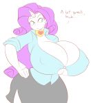 big_breasts breasts bursting_buttons cleavage friendship_is_magic gif hips horned_humanization huge_breasts humanized impossibly_large_breasts jiggle my_little_pony raritits rarity_(mlp) simple_background suggestive theycallhimcake tight_clothing white_background wide_hips