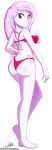 1girl ass bikini female female_human female_only fleur_de_lis_(mlp) friendship_is_magic full_body human humanized looking_at_viewer mostly_nude my_little_pony solo_female standing swimsuit the-butch-x the-butcher-x transparent_background