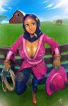  cowboy_hat cowgirl farmer gloves hijab hijabolic_(artist) lasso 