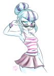 armpits bracelet clothes equestria_girls looking_at_you midriff navel older older_female ponut_joe safe skirt solo sonata_dusk sunglasses tanktop tongue tongue_out wink young_adult young_adult_female young_adult_woman