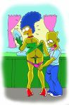 bart_simpson dennis_clark marge_simpson mother_and_son panties_down the_simpsons yellow_skin