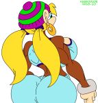  ass big_breasts breasts clothes colored cute donkey_kong_(series) female habbodude hair hips kong large_ass milf monkey nintendo round_ass solo tiny tiny_kong virus-20 wide_hips 