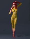  angelica_jones cameltoe devilishlycreative_(artist) firestar marvel red_hair redhead solo yellow_catsuit 