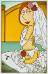  ass family_guy flower from_behind kneel lois_griffin looking_back rose veil wedding white_stockings yaroze33_(artist) 