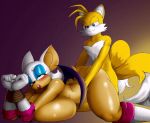 1boy 1girl ahegao all_fours anthro ass ass_up big_ass bondage bound breast_press breasts doggy_position from_behind furry gif huge_breasts large_ass miles_&quot;tails&quot;_prower rouge_the_bat sega sex size_difference sonic_(series) speeds speeds_(artist) thick_thighs vaginal