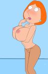  croc_(artist) family_guy huge_breasts lois_griffin pants topless 
