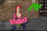  breasts extro ghost ghostbusters glasses janine_melnitz open_clothes slime the_real_ghostbusters 