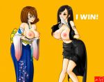  breasts crossover final_fantasy final_fantasy_vii final_fantasy_x flashing nipples tifa_lockhart yuna 
