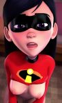  animated breasts mask nipples the_incredibles tongue_out violet_parr webm 