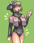  1girl breasts female lowres miltank nintendo personification pokemon simple_background solo 